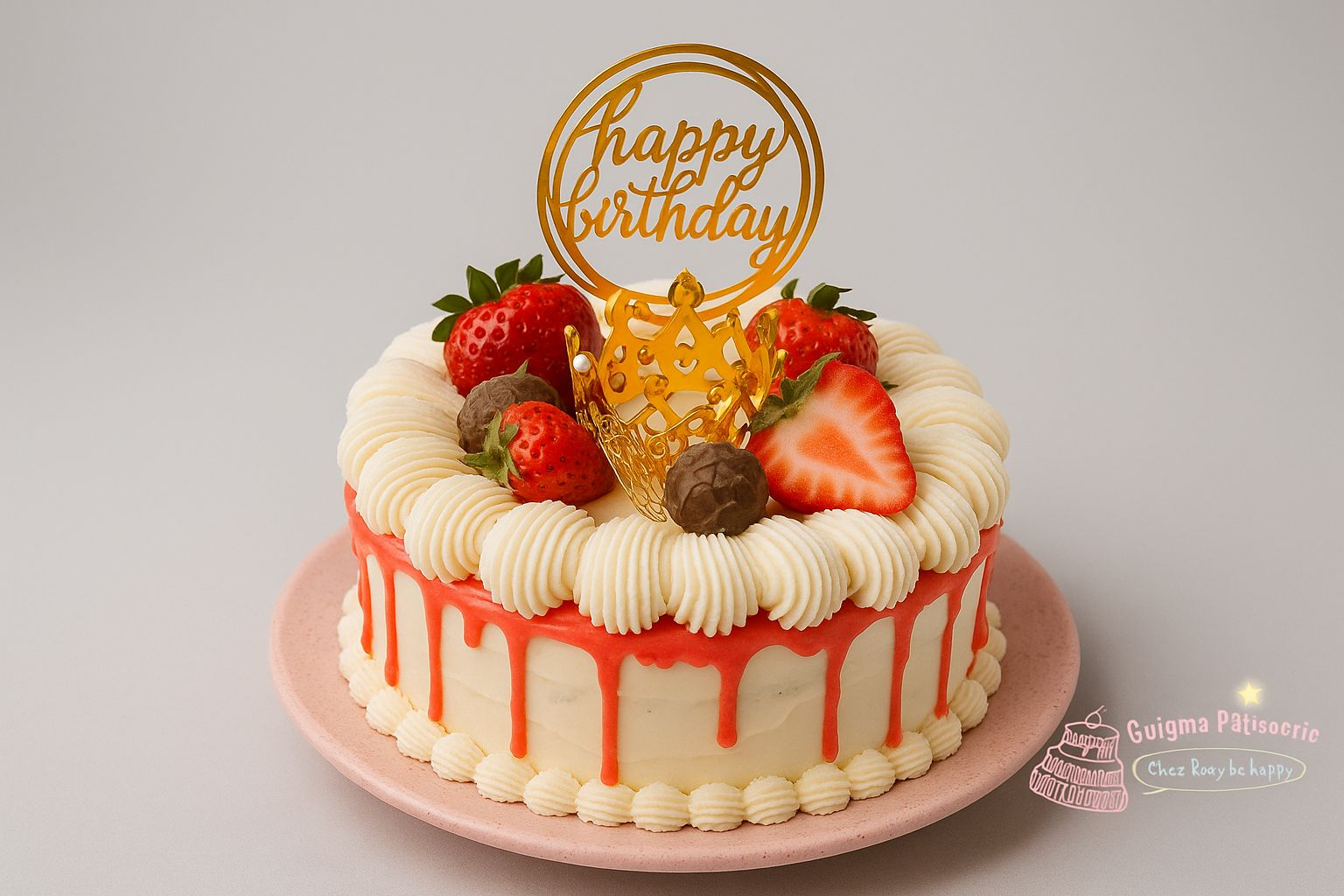 Gâteau personnalisé fleurs